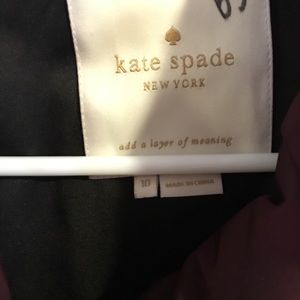 Kate spade burgundy puffer